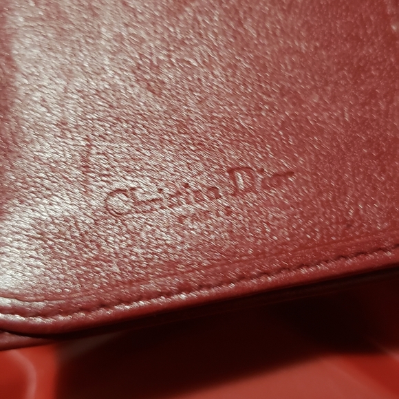 Authentic vintage Dior red leather wallet - Picture 9 of 12